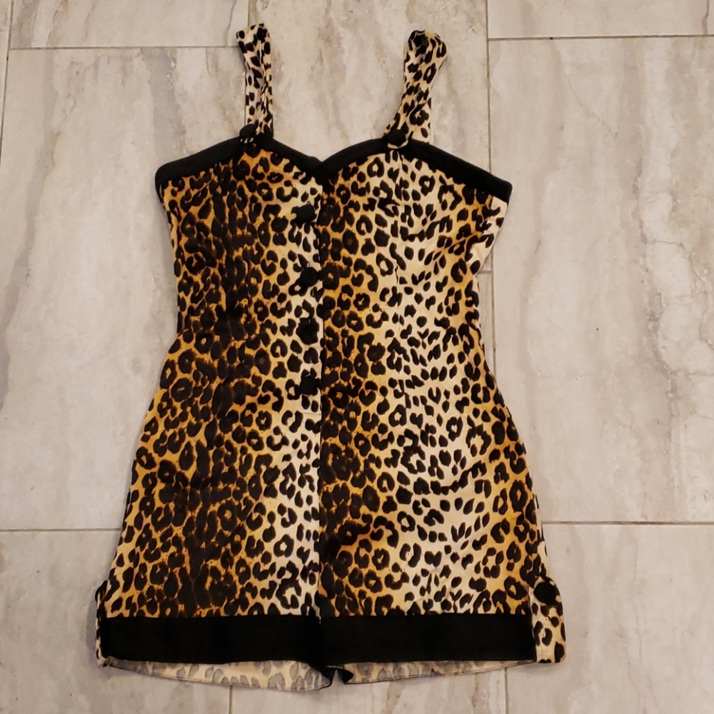 Voodoo Vixen Leopard Romper